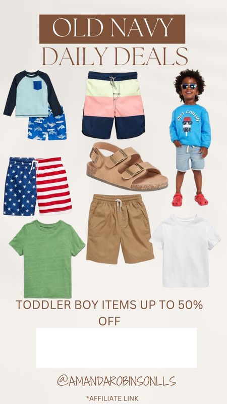 Old Navy Daily Deals
50% off Toddler boy clothes and shoes 

#LTKSaleAlert #LTKKids #LTKShoeCrush