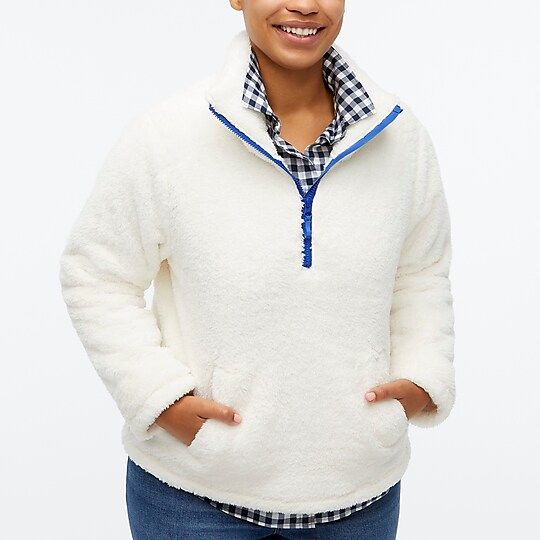 Sherpa half-zip pullover | J.Crew Factory