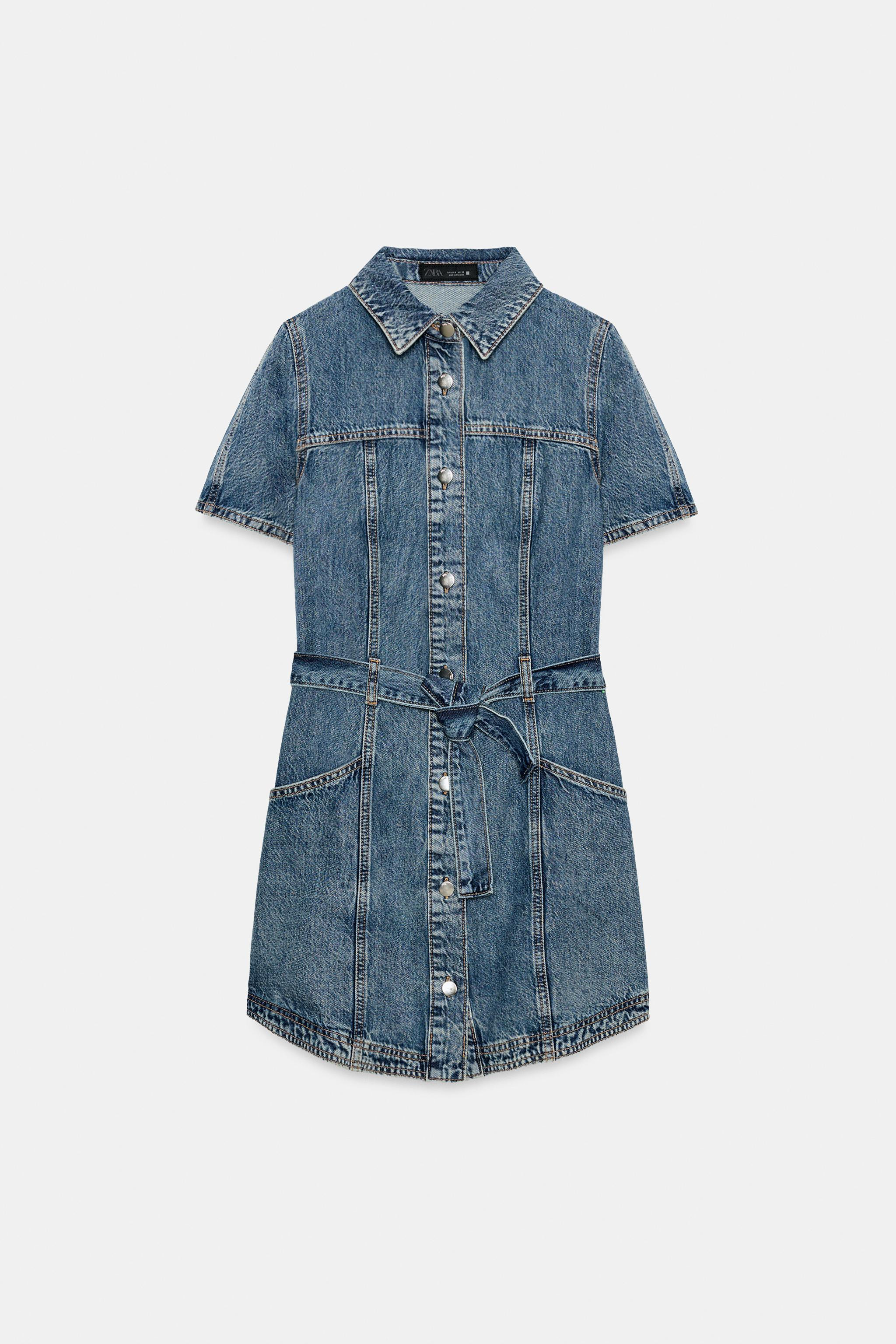 Z1975 MINI DENIM DRESS WITH BELT | Zara UK