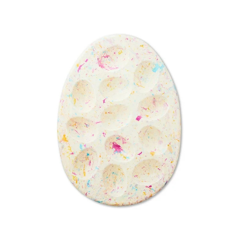 Easter Multicolor Marble Swirl Egg-Shaped Tray, 8.5 in x 12 in, by Way To Celebrate | Walmart (US)