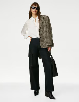 Satin Collared Long Sleeve Shirt | M&S Collection | M&S | Marks & Spencer (UK)