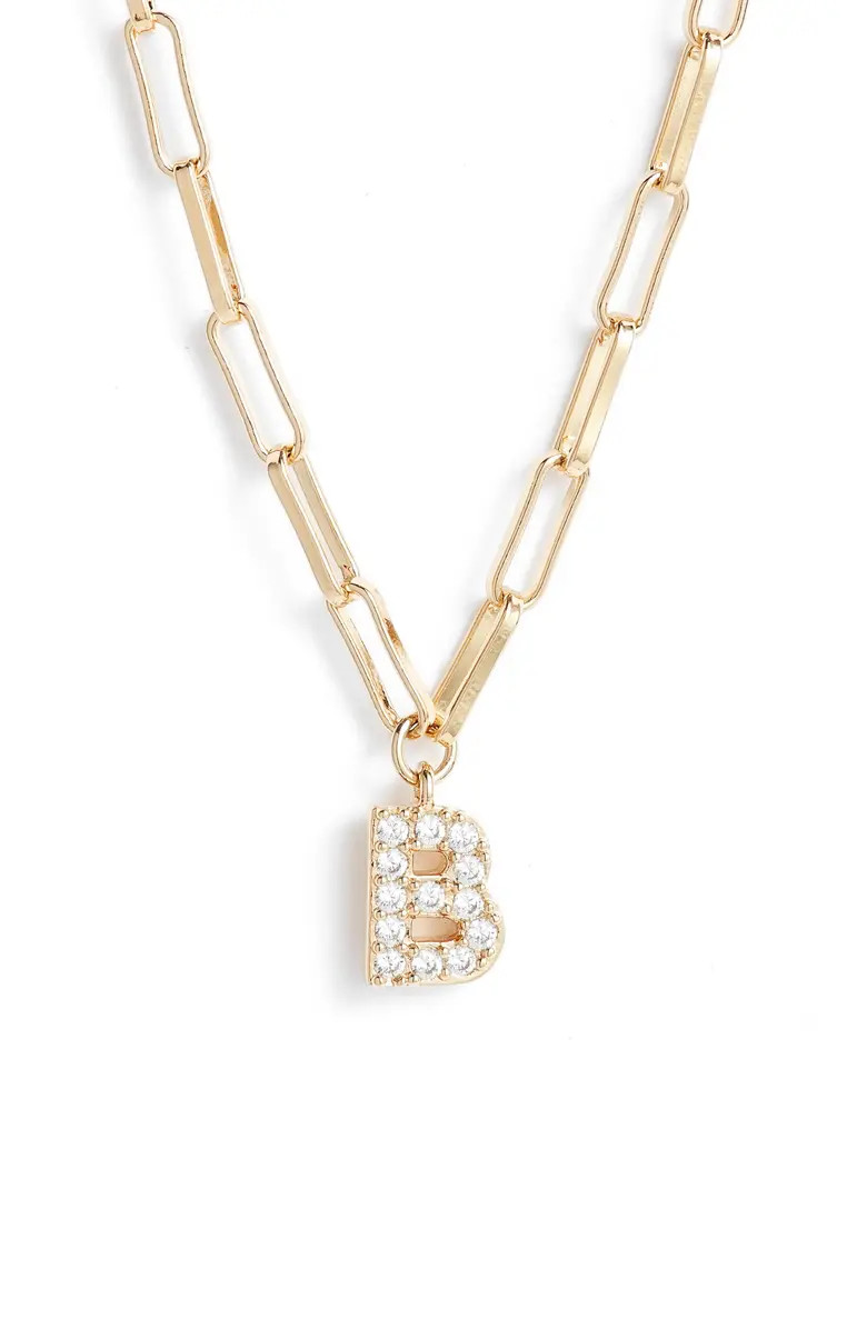 Pavé Initial Pendant Necklace | Nordstrom
