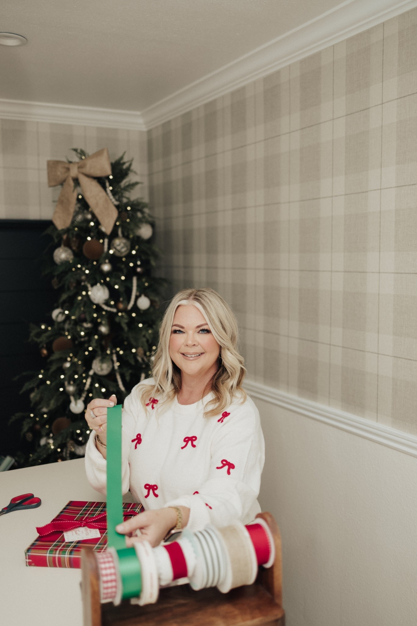 Love this Holiday bow sweater! It is so cozy & cute! I’m wearing a Medium. I could have gotten a Small❤️🎀

#LTKHoliday #LTKSeasonal #LTKOver40