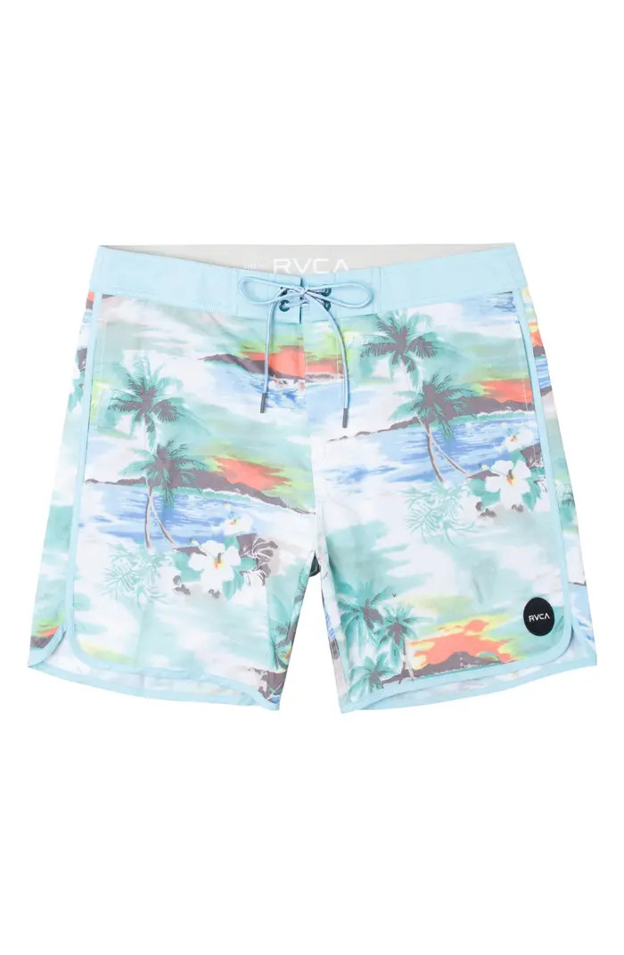 Kids' Freeport Print Swim Trunks | Nordstrom