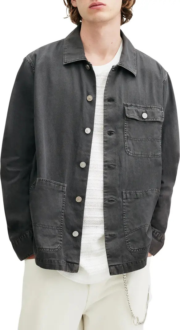 AllSaints Nevis Cotton Twill Chore Jacket | Nordstrom | Nordstrom