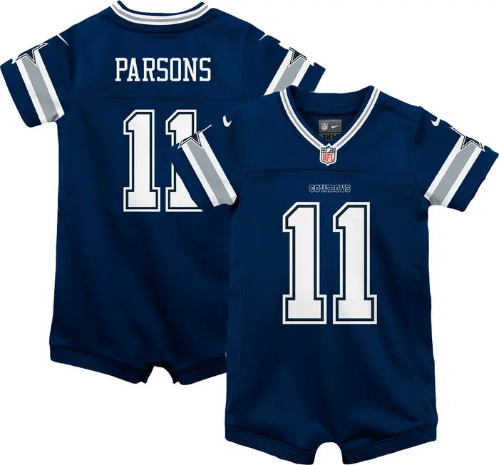 Infant Nike Micah Parsons Navy Dallas Cowboys Game Romper Jersey | Nordstrom