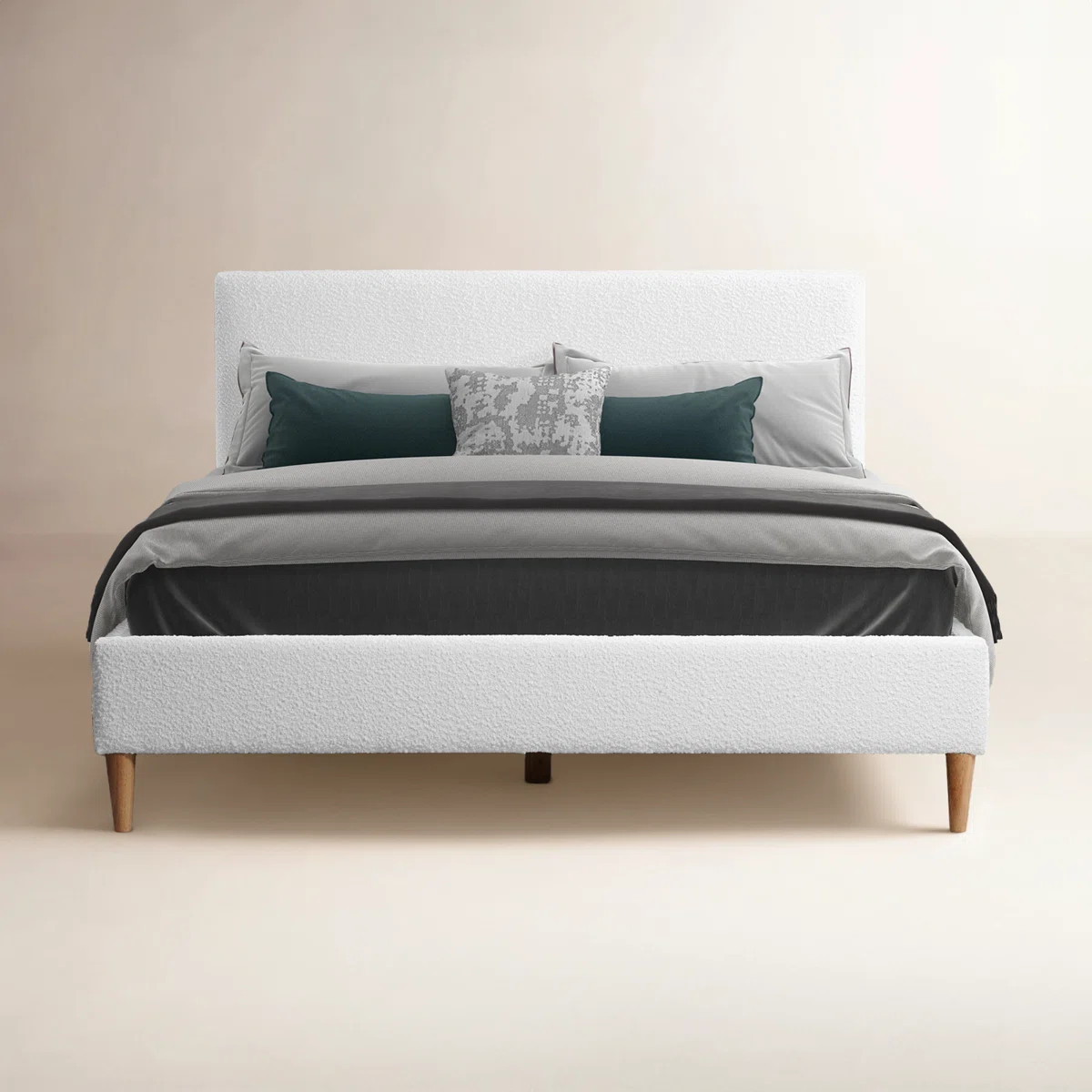 Ostromecky Boucle Platform Bed | Wayfair North America