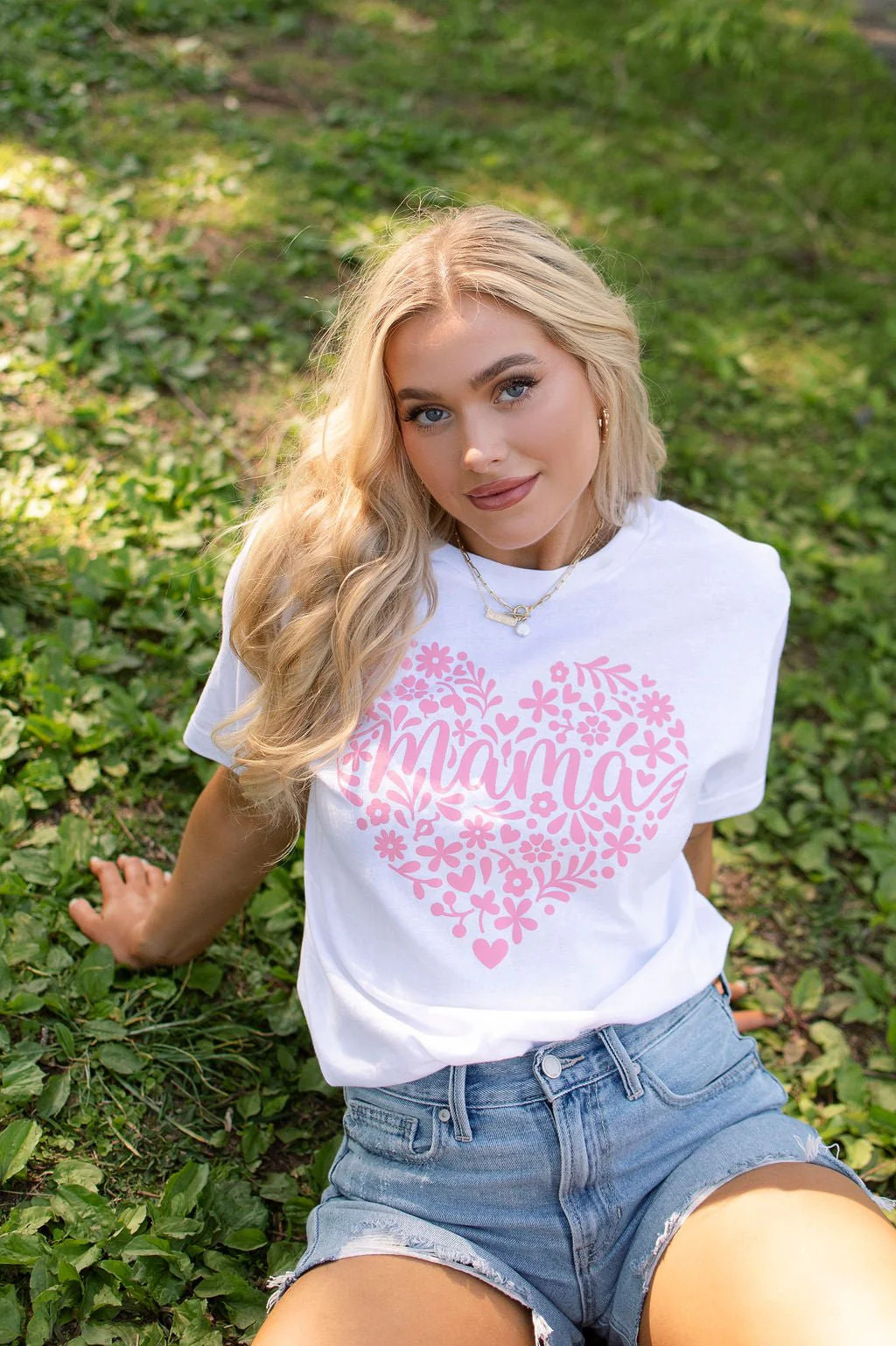 Rachel Rene Pink Mama Heart Graphic Tee | Magnolia Boutique