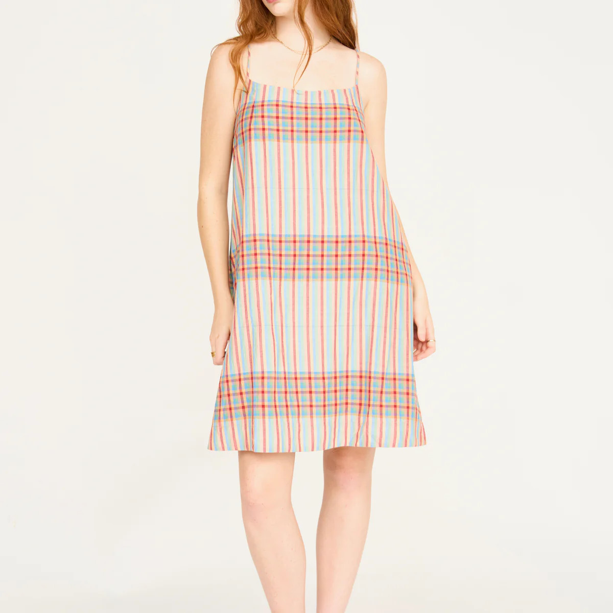 Ilio Short Dress in Campfire Plaid | MIRTH