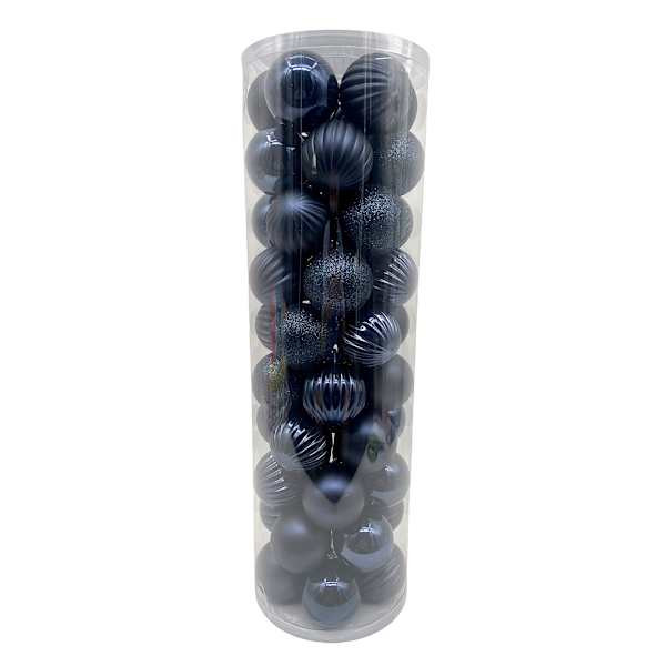 50-Count Navy Mix Shatterproof Ornaments | At Home