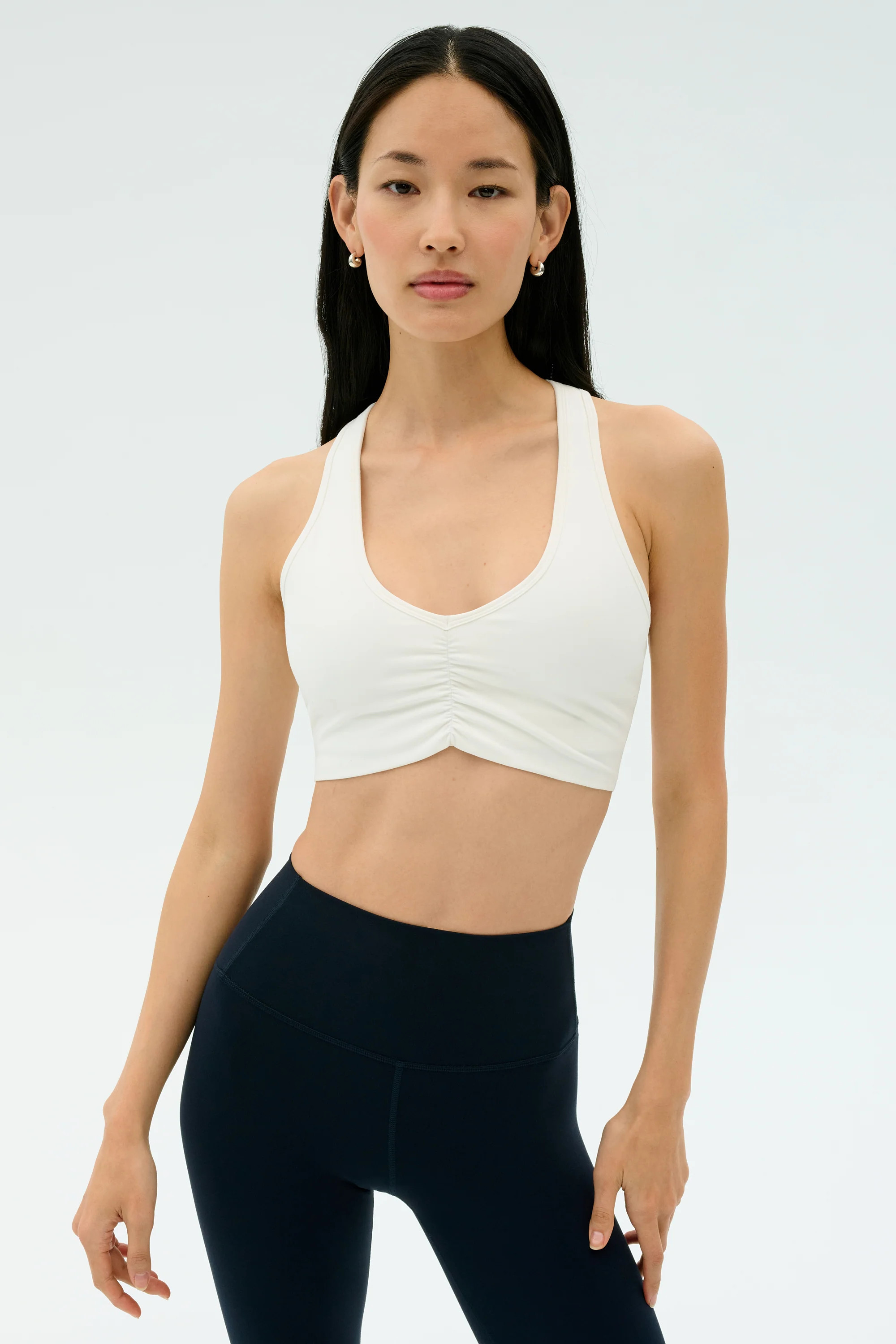Airweight Bra with Ruching - White | Splits59.com