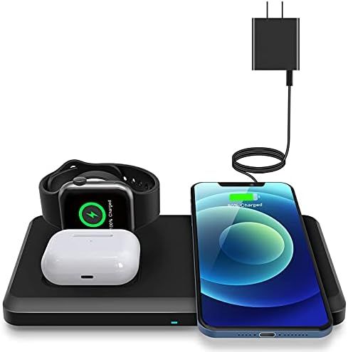 Wireless Charger, ETEPEHI Wireless Charging Station Compatible with iPhone 12/12 Pro/11/11 Pro/SE... | Amazon (US)