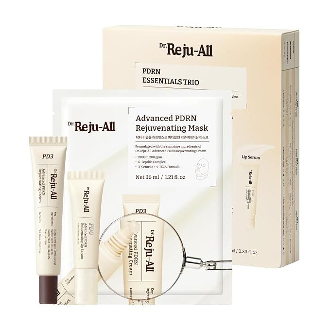 Advanced PDRN Rejuvenating Cream with Lip Serum & Mask, Korean Skincare Daily Routine, Suitable f... | Amazon (US)