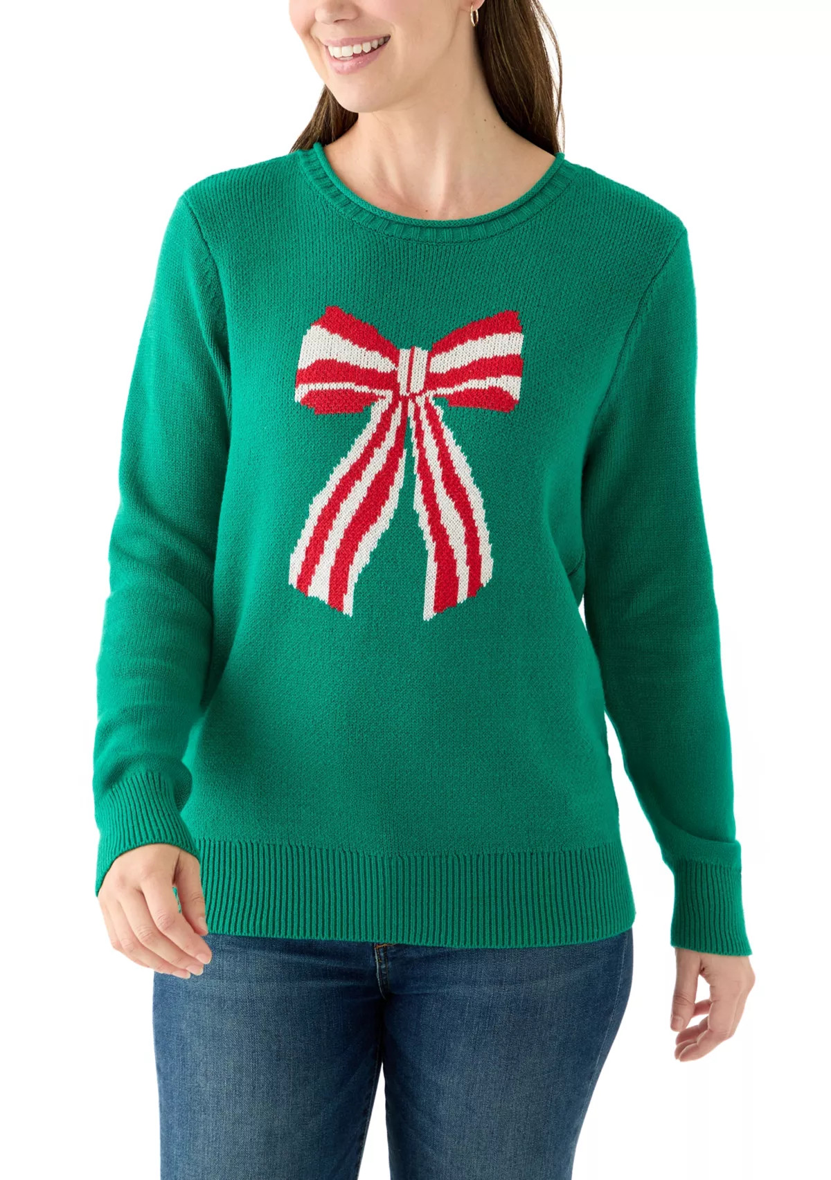 Women's Intarsia Long Sleeve Pullover | Belk