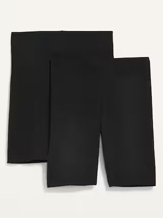 High-Waisted Biker Shorts 2-Pack for Women -- 8-inch inseam | Old Navy (US)