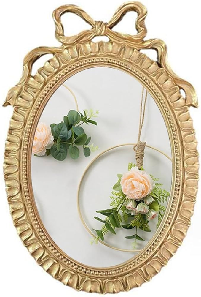 Bitray Vintage Picture Frame, 8.5" x 6" Oval Bowknot Photo Frames with Glass Front, Home Decor fo... | Amazon (US)