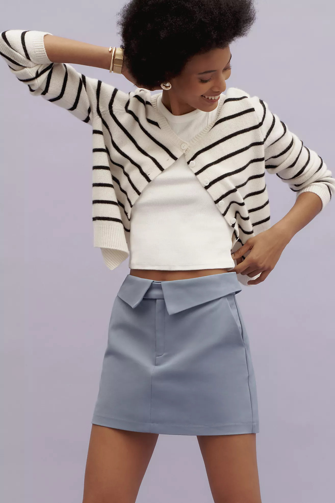 Endless Rose Foldover-Waist Mini Skirt | Anthropologie (US)