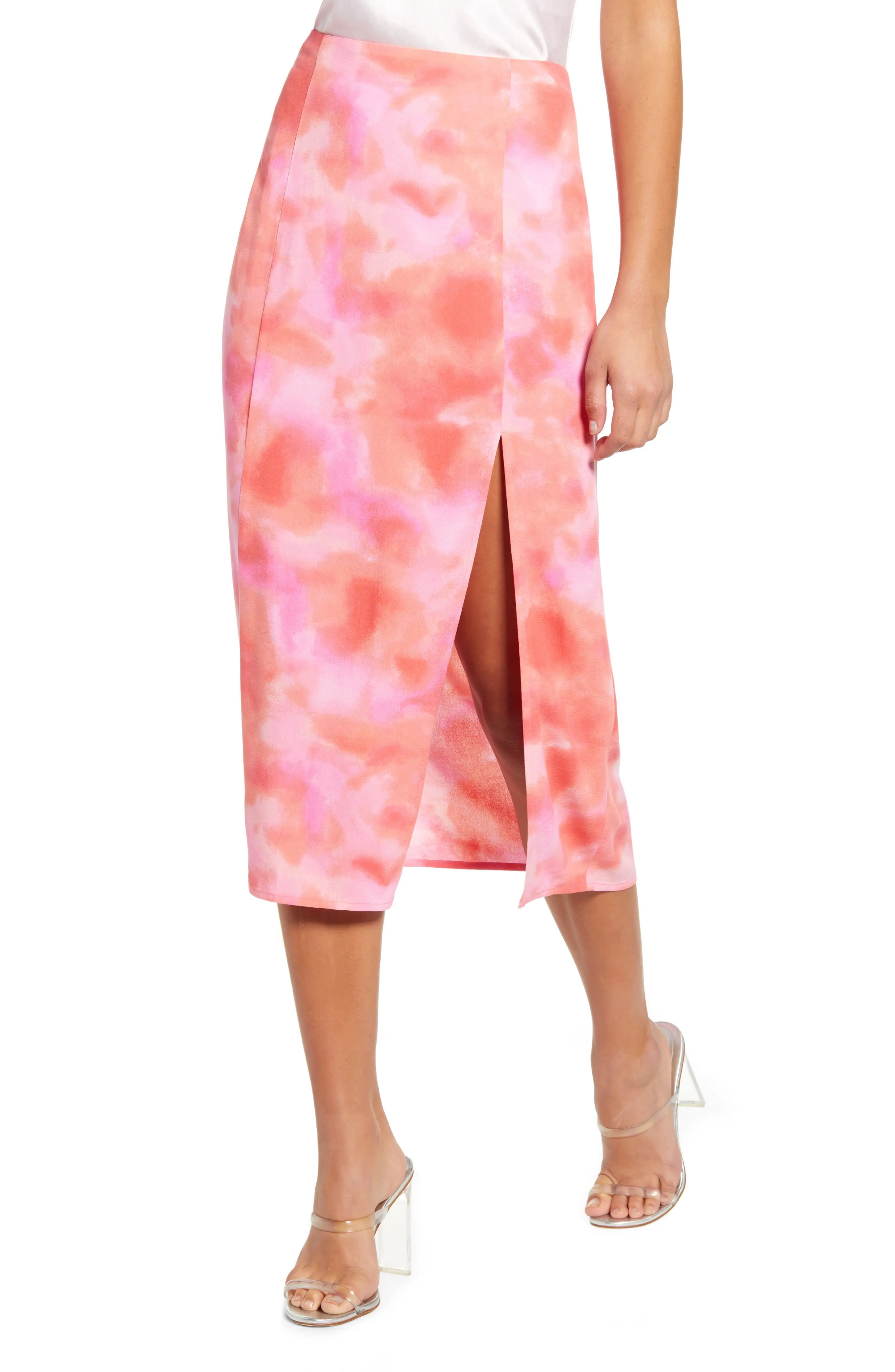 Midi Skirt with Slit | Nordstrom