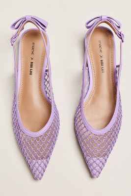 Maeve x Bibi Lou Bow Slingback Flats | Anthropologie (US)