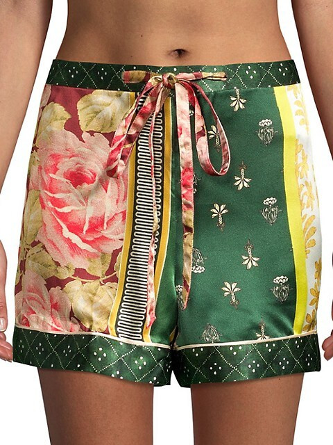 Spruce Floral Patchwork Silk Shorts | Saks Fifth Avenue OFF 5TH