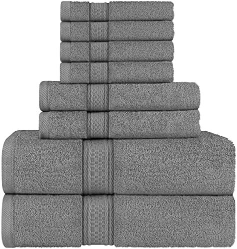 Utopia Towels Grey Towel Set, 2 Bath Towels, 2 Hand Towels, and 4 Washcloths, 600 GSM Ring Spun Cott | Amazon (US)