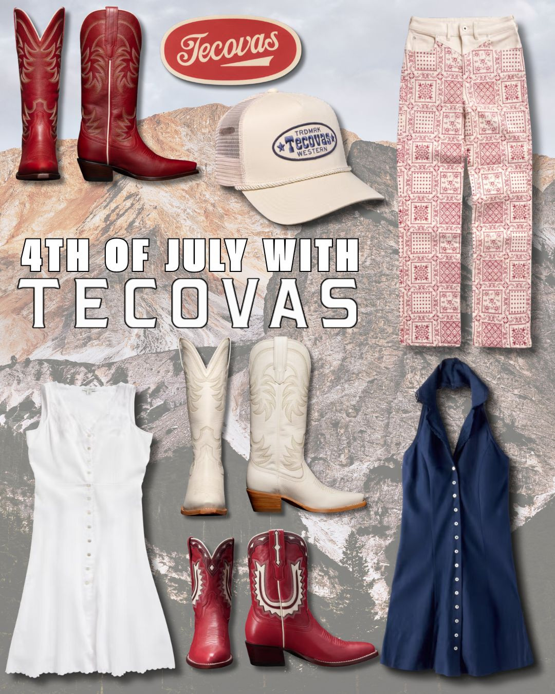 there's still time to finalize your 4th of July outfits and Tecovas has all the red white and western pieces you need to make your holiday outfits the star(s and stripes!) of the show! from boots to hats to denim and pearl snaps, shop tecovas this summer for pieces that will last you a lifetime and revolutionize your wardrobe. i've got my eyes on those red and white jeans 😍🇺🇸

boots cowboy cowgirl leather western jeans denim trucker hat rodeo country concert summer white dress eyelet lace 

 #LTKSeasonal #LTKStyleTip #LTKShoeCrush