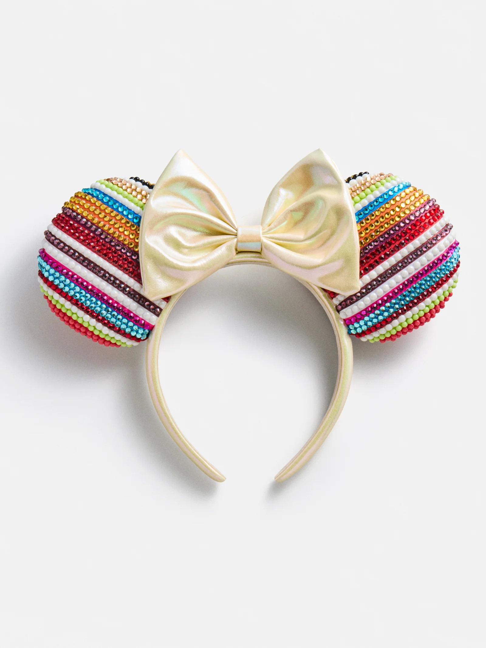 Disney Minnie Mouse Striped Ears Headband - Minnie Mouse Multicolored Ears Disney Ears | BaubleBar