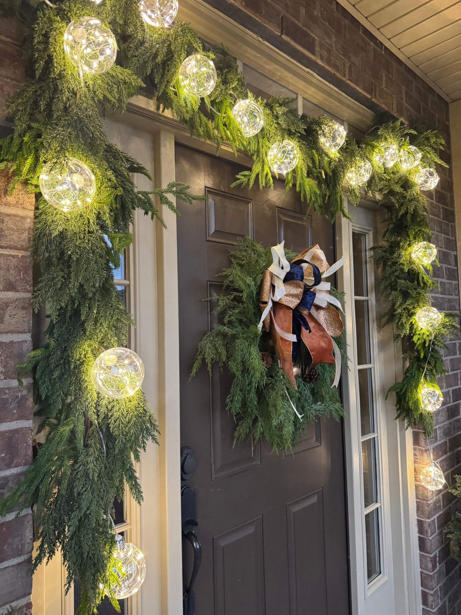 My front door garland!
I combined two garlands to make one, lush garland. 

These lights are from last year but I linked something similar 

#holidays #holidaydecor #kirklands #christmas 

#LTKHoliday #LTKHome #LTKSeasonal