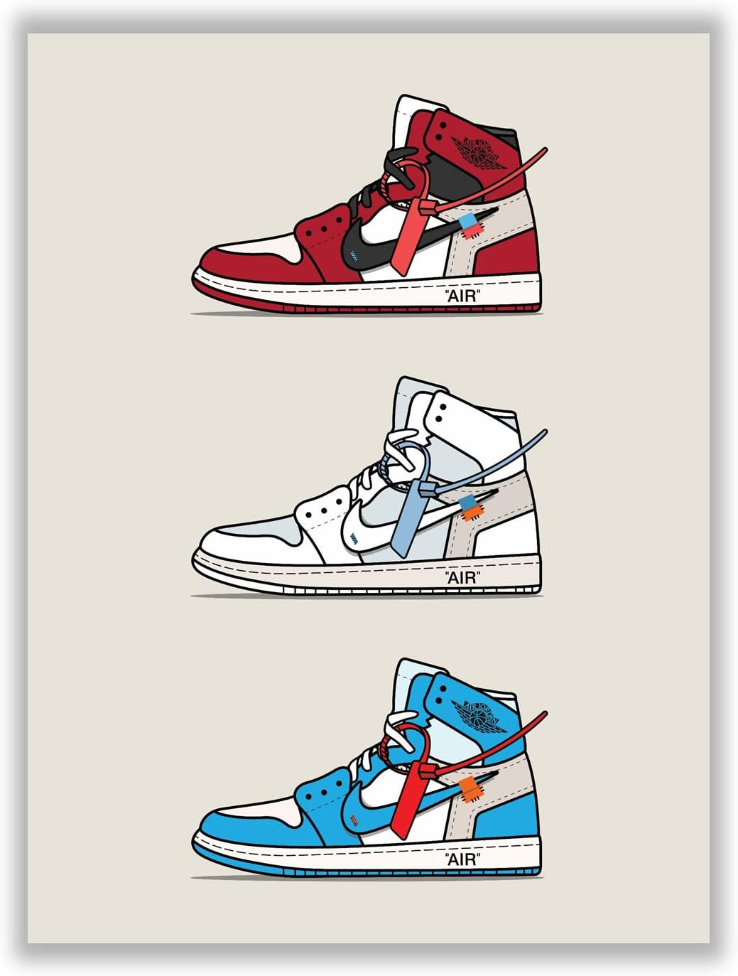 Hypebeast Air Jordan Sneakers Poster – (12x16 Inch) Unframed – AJ Wall art, Hypebeast Room De... | Amazon (US)