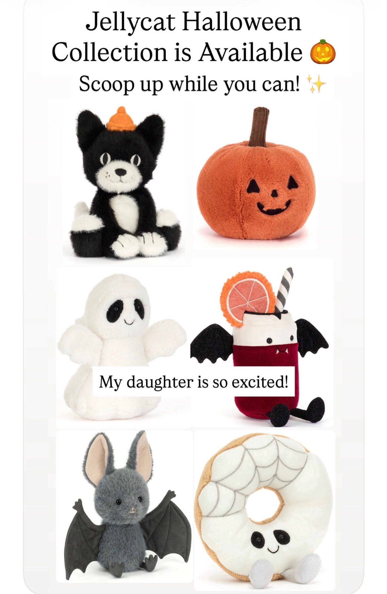 Jelly cat Halloween collection is available! I saw the full collection when I was in Dallas at LTK CON and it’s amazing!!! @Jellycat

#LTKKids