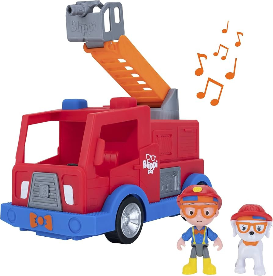 Blippi Fire Truck - Fun Vehicles with Freewheeling Features Including 3 Firefighter and Fire Dog,... | Amazon (US)