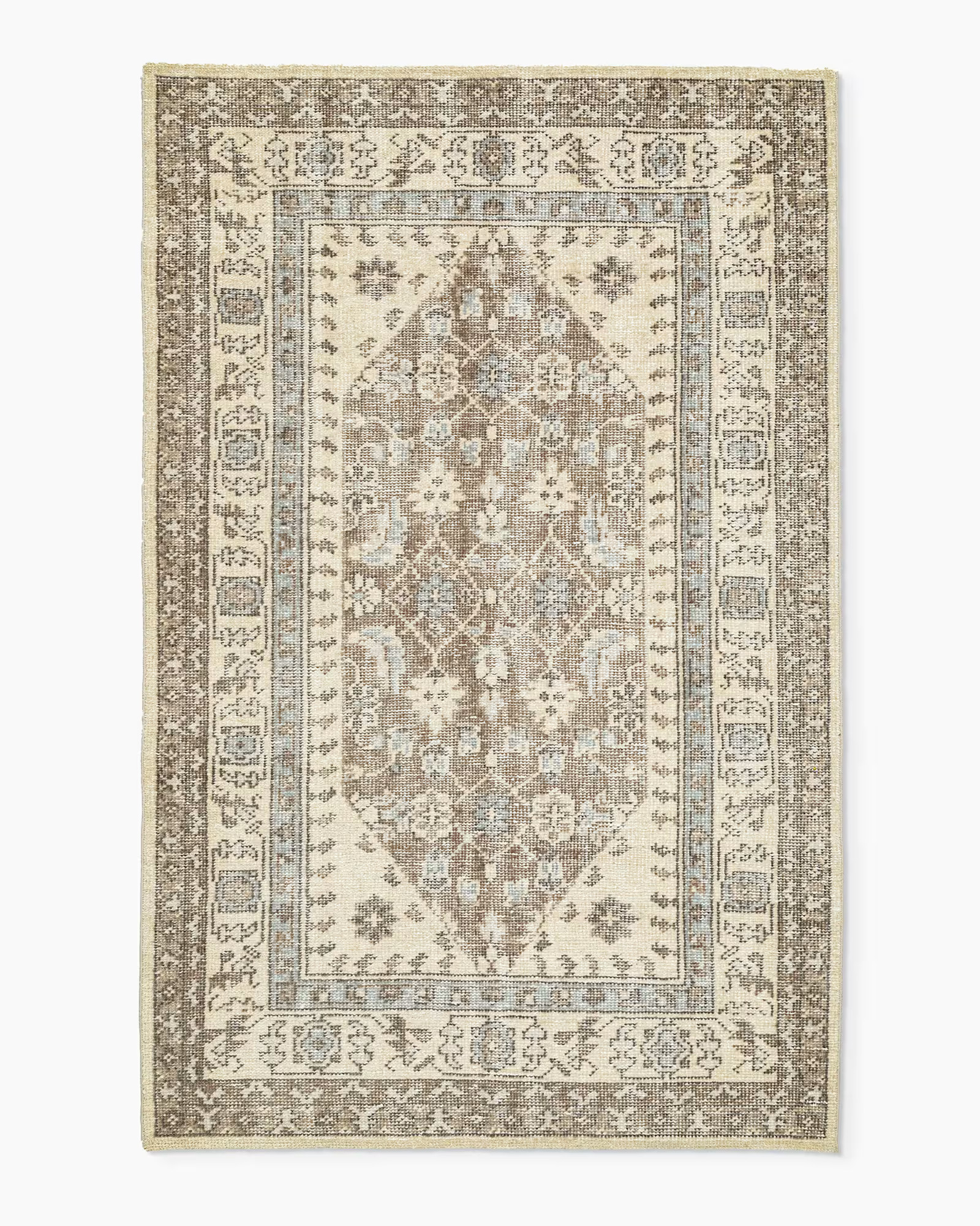 Pierce Hand-Knotted Wool Rug in Beige Multi | Quince