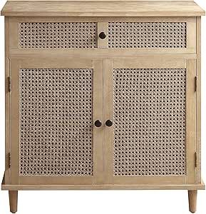 Volans Accent Cabinet with 2 Drawers, Storage Cabinet with Woven Rattan Wicker Doors, Sideboard B... | Amazon (US)