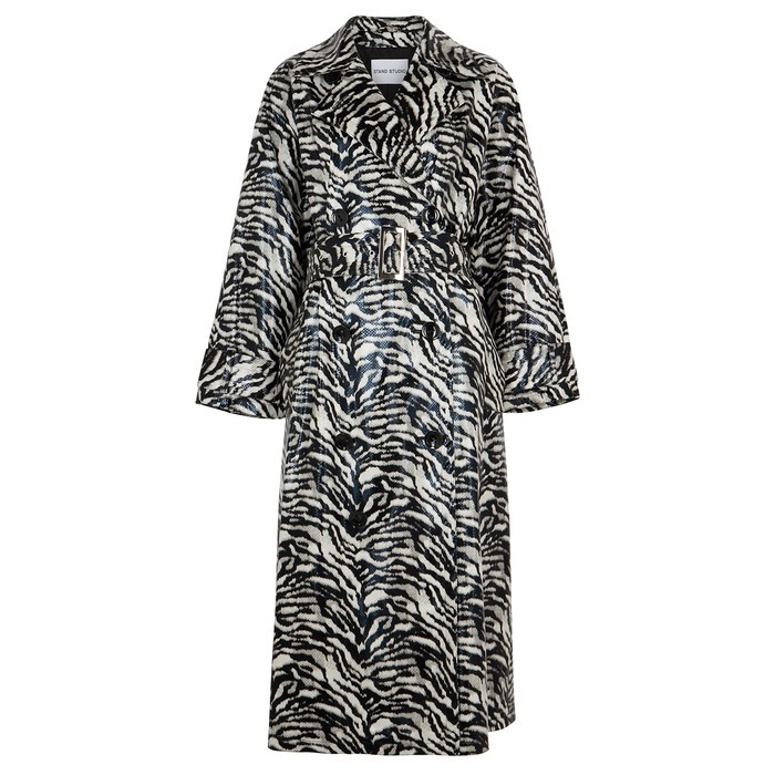 Stand Studio Shelby Zebra-print Trench Coat | Harvey Nichols (Global)
