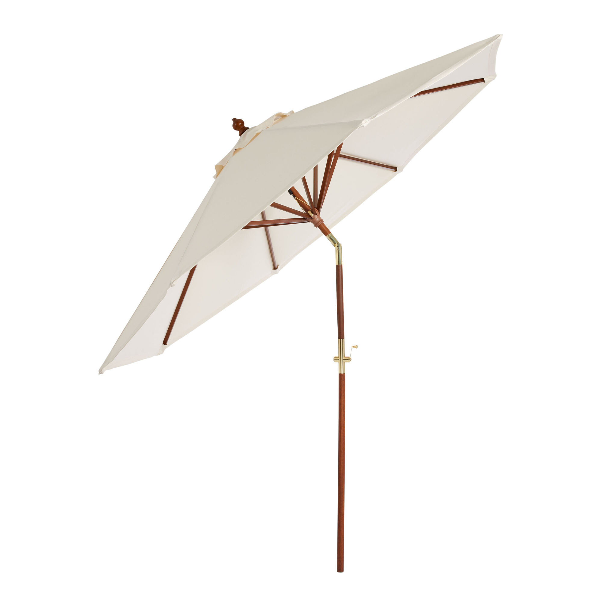 Wood Crank Lift Tilting 9 Foot Patio Umbrella Frame and Pole | World Market