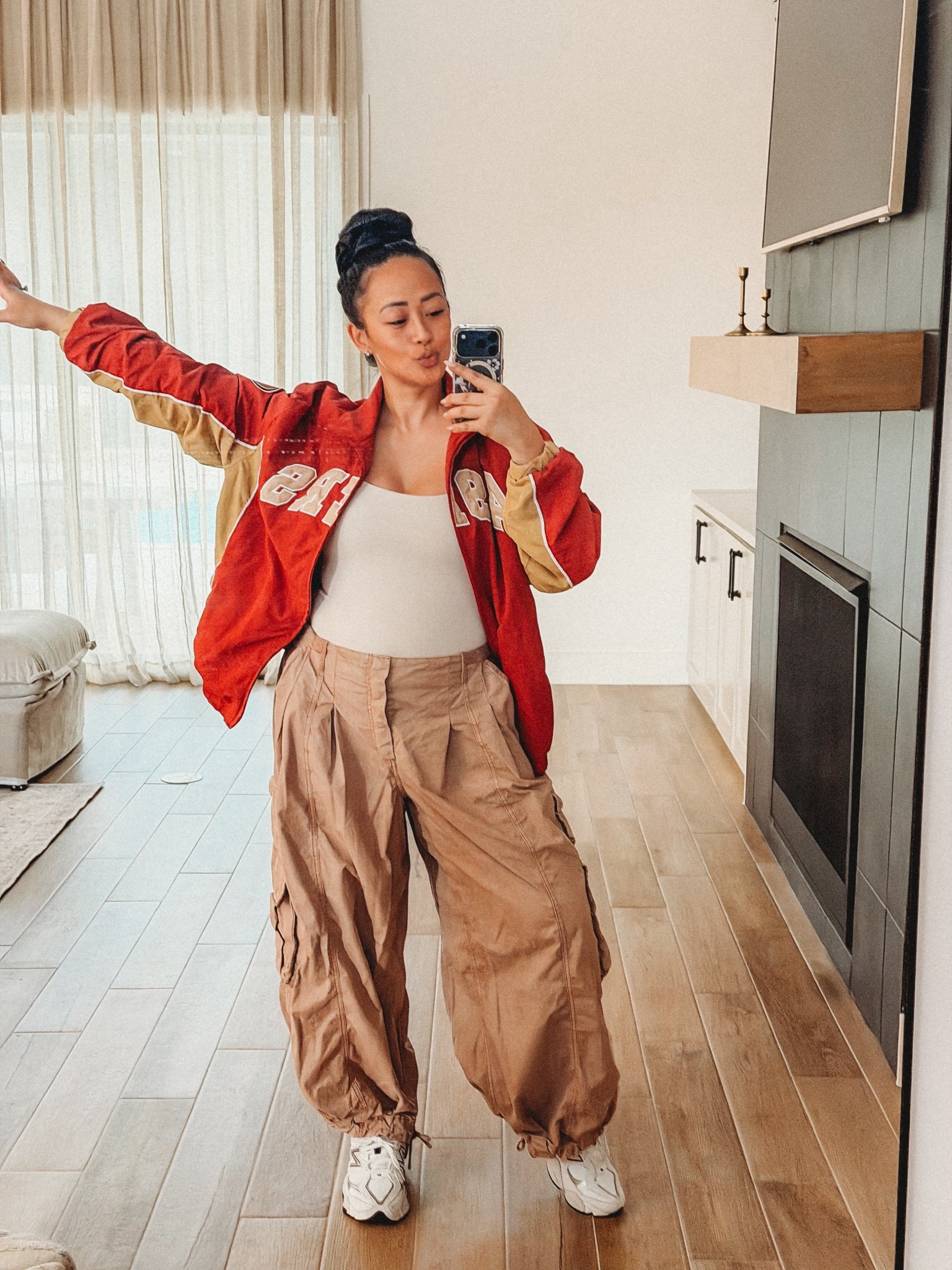 Funny story… I bought this 49ers jacket as a white elephant exchange gift. My brother in law got it but I stole it from him. 🤣 

#LTKstorytime #LTKgrwm #LTKmomlife