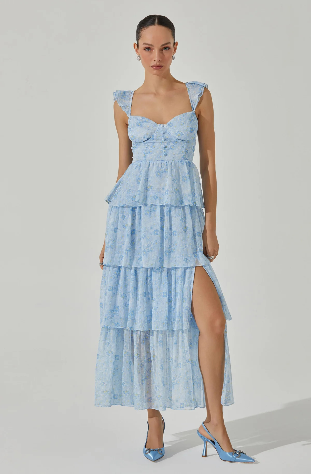 Midsummer Floral Tiered Maxi Dress | ASTR The Label (US)