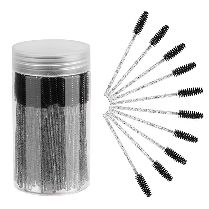 ChefBee 100PCS Disposable Eyelash Brush, Mascara Wands Makeup Brushes Applicators Kits for Eyelas... | Amazon (US)