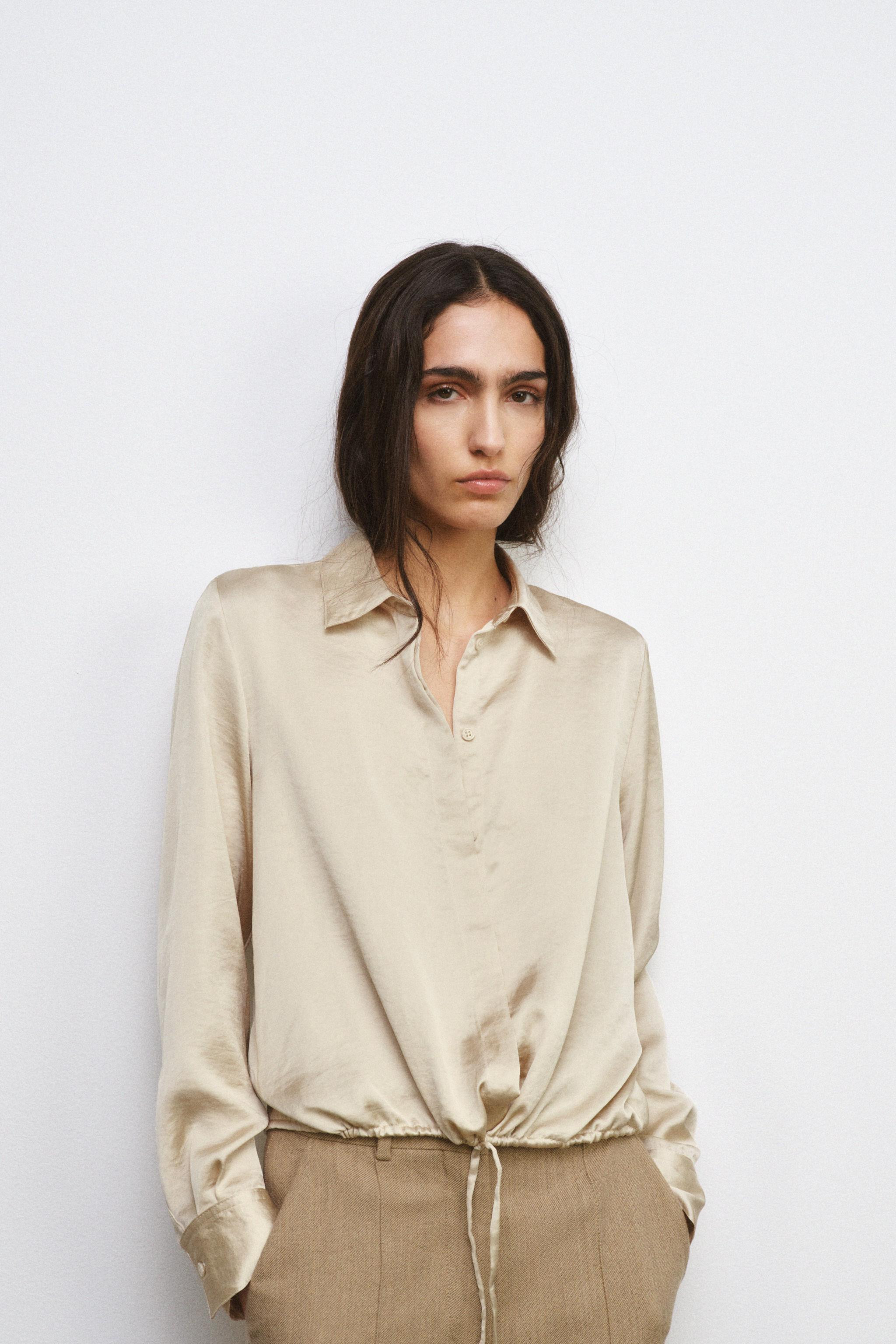 HEMD IN SATINOPTIK ZW woman | Zara DE