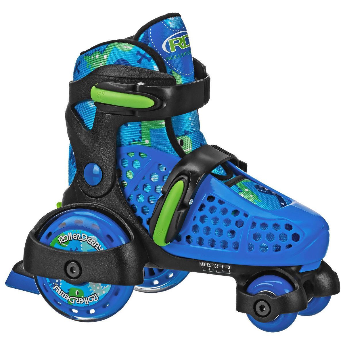 Roller Derby Sport Kids' Roller Skate - Dinosaur Blue/Black M | Target