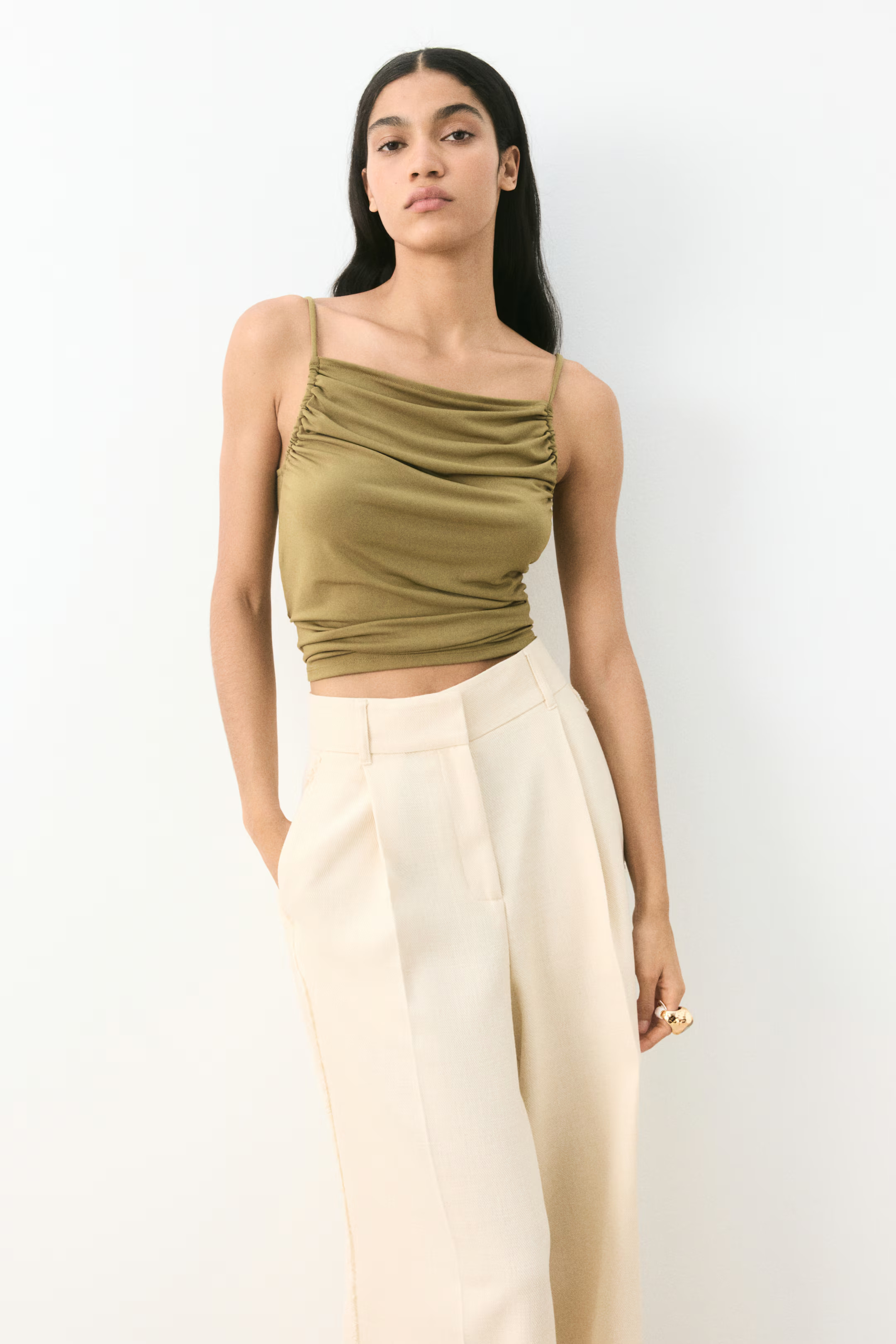 Ruched Strappy Top | H&M (US + CA)