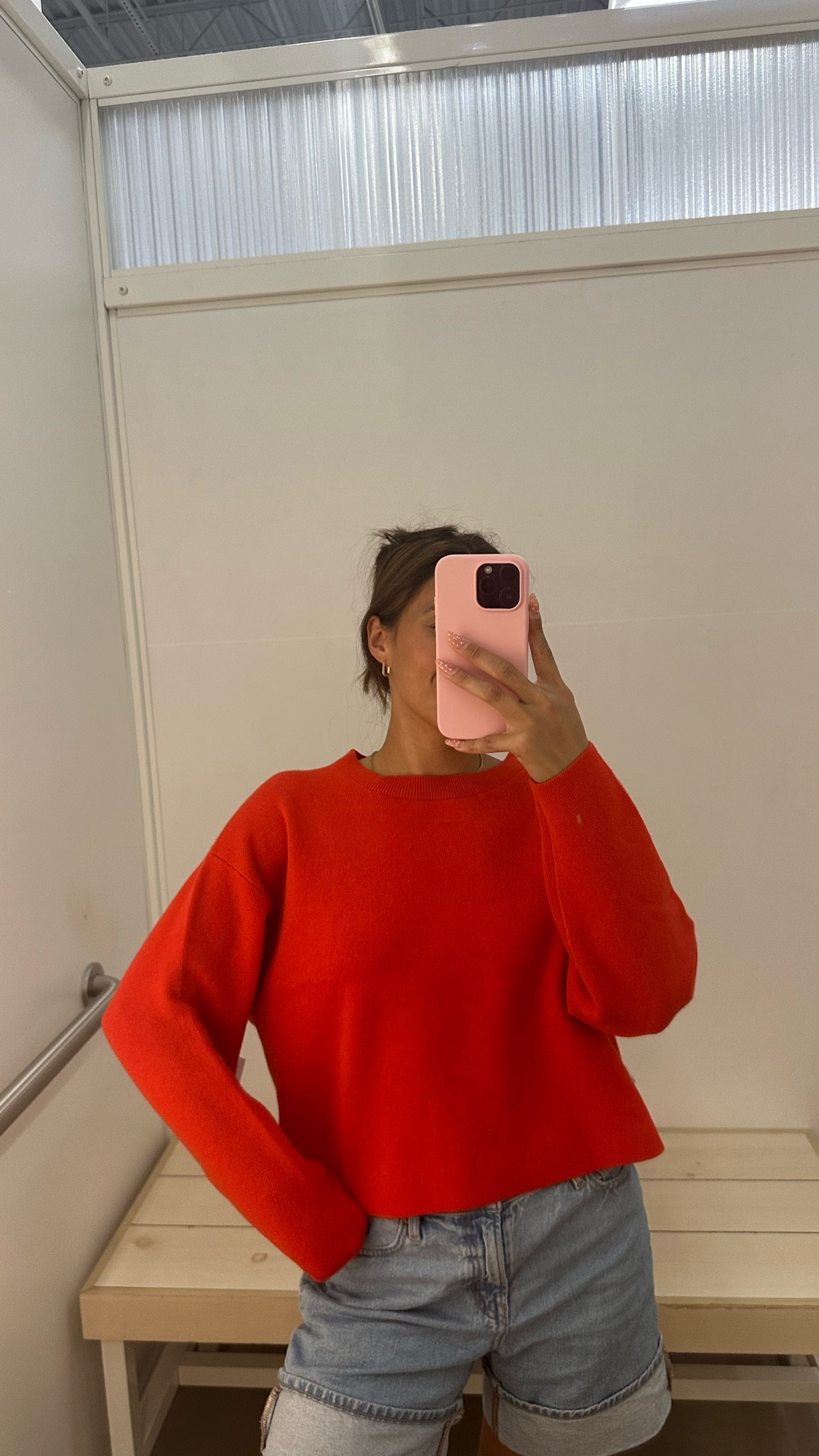 Red sweater for cooler weather. THE SOFTEST SWEATER may I add!! Such great material and bright red! Perfect for fall/winter 



#LTKFallSale #LTKFindsUnder50 #LTKStyleTip