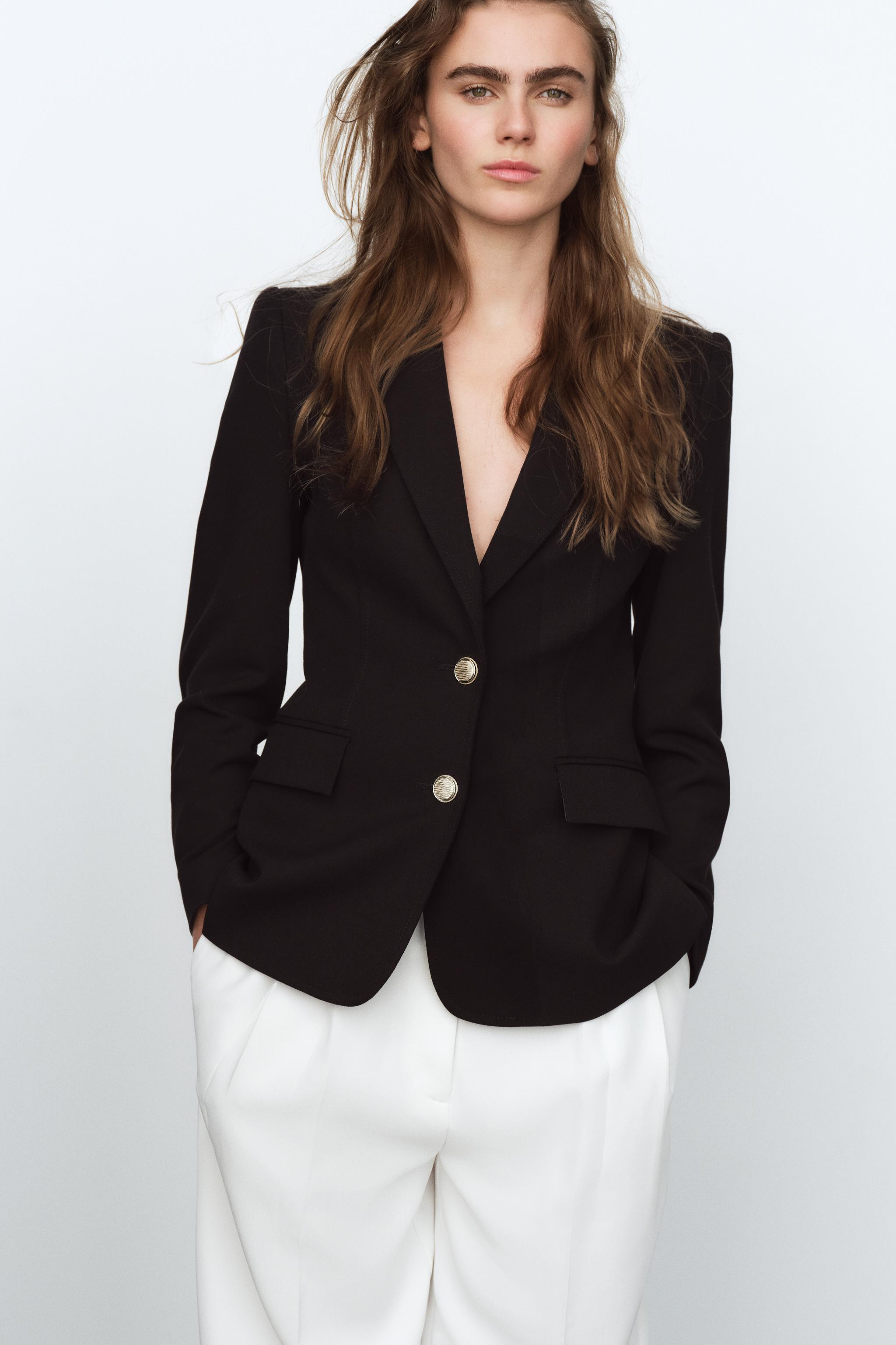 FITTED SHOULDER PAD BLAZER | Zara US