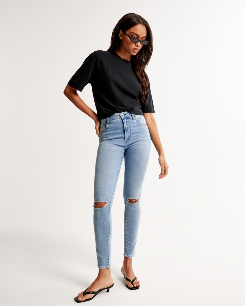 High Rise Super Skinny Ankle Jean | Abercrombie & Fitch (US)