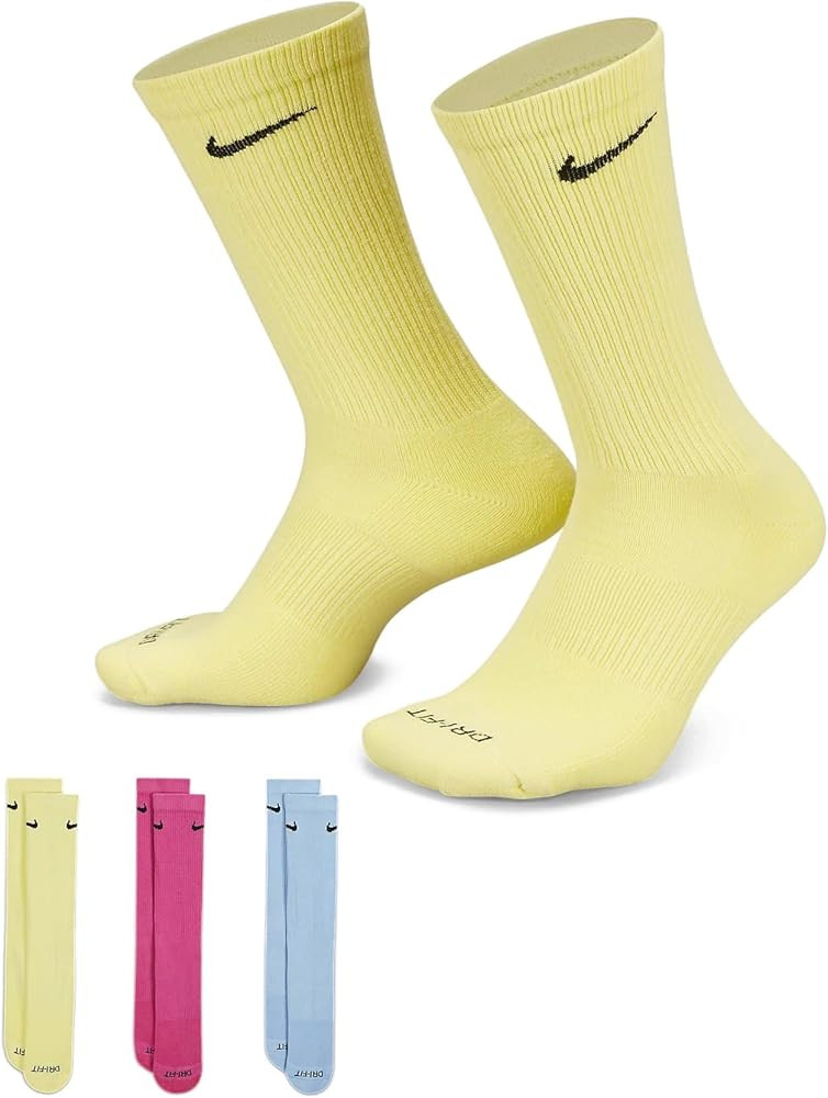 NIKE Everyday Plus Cushioned Training Crew Socks (3 Pairs) Adult SX6888-960 | Amazon (US)