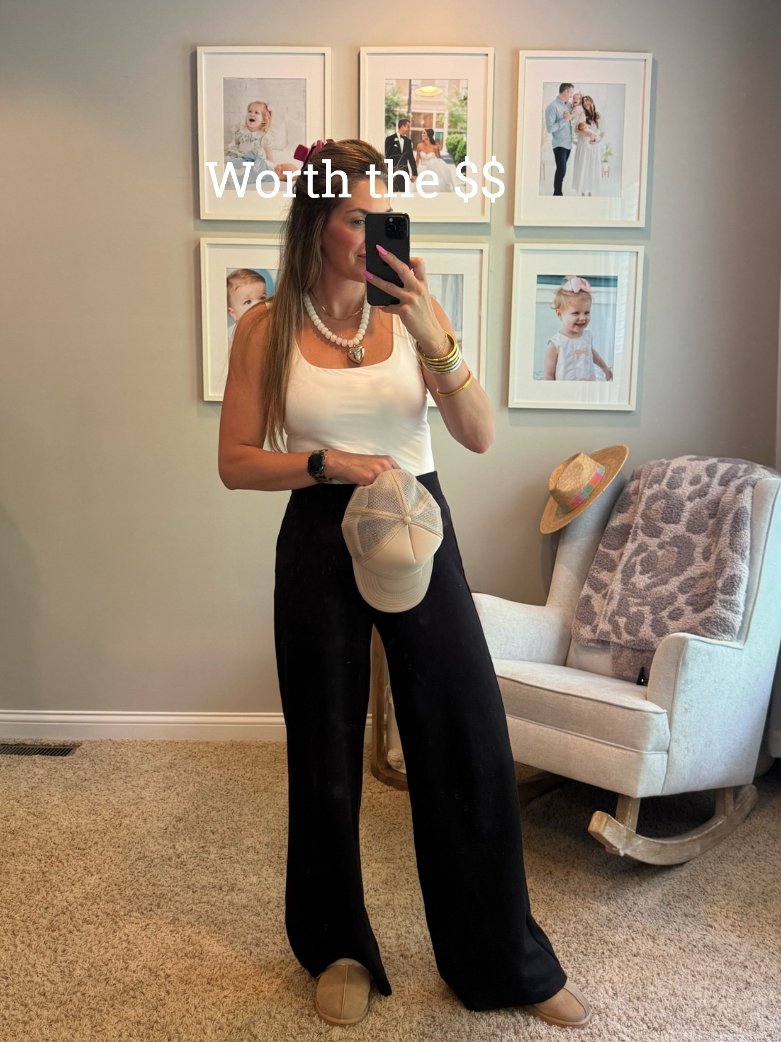 Spanx pants that are so worth the $$ wide leg, long, flattering fit. Would purchase again and again! Go to for travel and comfy errand days as a mom!

#LTKootd #LTKfitnessgoals #LTKActive