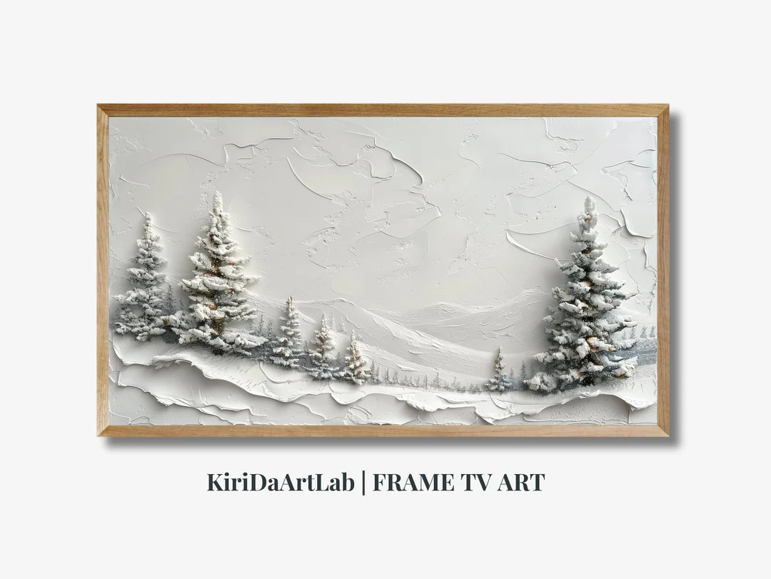 Christmas Frame TV Art DIGITAL Download, Xmas Tree Watercolor Art File, Minimalist Trendy Holiday... | Etsy (US)
