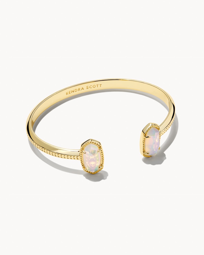Elton Gold Cuff Bracelet in Iridescent Opalite | Kendra Scott