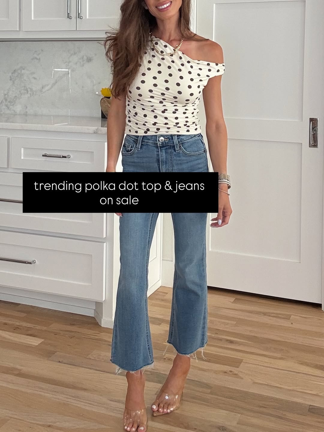 $35 jeans look for less amazon polka dot top size xs spring outfit 

#LTKSaleAlert #LTKootd