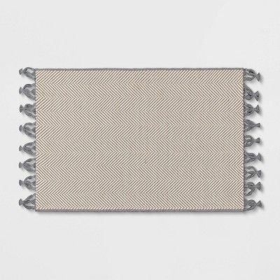 Herringbone Outdoor Rug Ivory/Cashmere Gray - Threshold™ designed with Studio McGee | Target